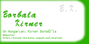 borbala kirner business card